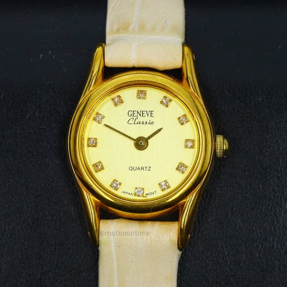 Geneve Classic Quartz Ladies, Champagne Dial - Yellow Gold Tone on Strap - Picture 4 of 14